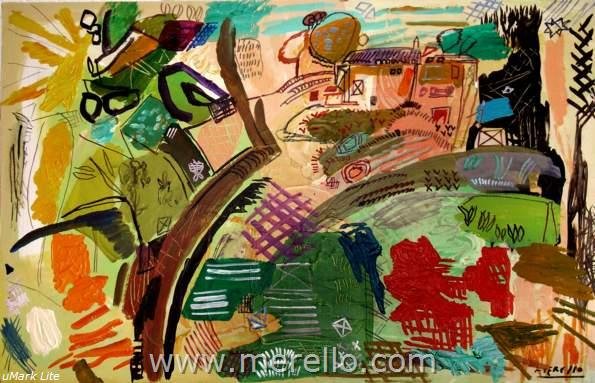 PINTURA ESPA�OLA. MERELLO.-PAISAJE DE CASTILLA (60X92 CM)