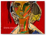 contemporary-modern-art-world-artists.jose-manuel-merello-figura-sobre-fondo-rojo-(73-x-54-cm)-mix-media-on-wood.