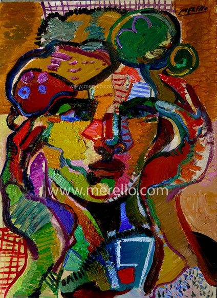 FIGURATIVE ART. MODERN FIGURATIVE PAINTING.-Jose Manuel Merello.- Observación. Mix media