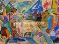MODERN-LANDSCAPES-CONTEMPORARY-STILL-LIFES-ART-merello.-campos-azules-del-mediterraneo-(81x130-cm)mix-media-on-canvas
