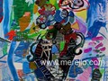 MODERN-LANDSCAPES-CONTEMPORARY-STILL-LIFES-ART-merello.-florero-azul-(100x81-cm)-mix-media-on-canvas