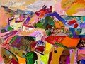 MODERN-LANDSCAPES-CONTEMPORARY-STILL-LIFES-ART-jose-manuel-merello.-atardecer-en-altea.-(81-x-100-cm).-mix-media-on-canvas