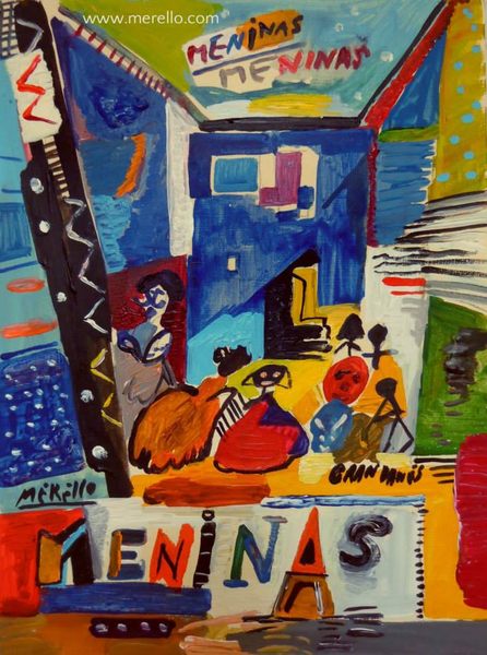 Merello.-Las Meninas.Art investment. Invest in contemporary art. Spanish painting. Buy paintings of modern and contemporary art. Current art investment. Artists Painters.