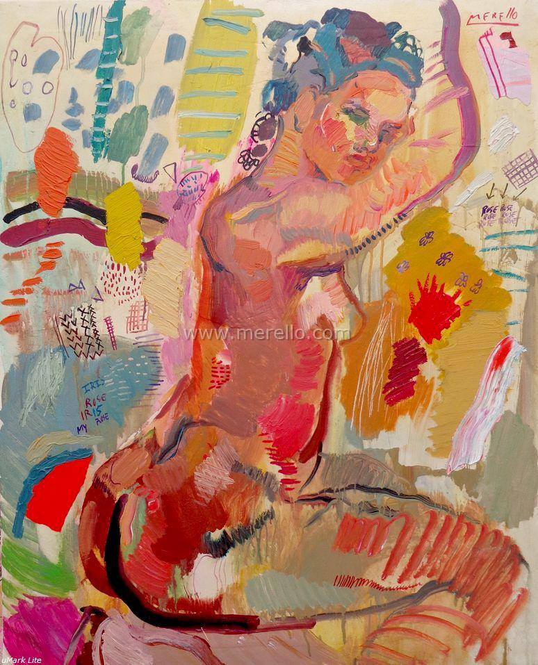 Merello.-Rose nude.Arte contemporaneo. Pintores espanoles actuales. Arte actual,Pintura moderna. Comprar cuadros de artistas contemporaneos.Inversion en arte contemporaneo.