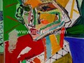 PINTORES_ESPANOLES.ARTISTAS_CONTEMPORANEOS_ACTUALES.merello.retrato_de_mujer_con_turbante_amarillo_73x54_cm_