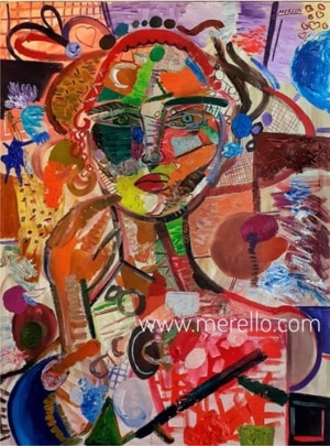 Mujer de abril (130 x 97 cm) Técnica mixta sobre lienzo