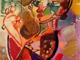 contemporary-modern-art-world-artists.jose-manuel-merello-nina-con-pajarito-blanco-(73-x-54-cm)-mix-media-on-canvas