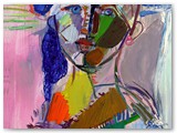 contemporary-modern-art-world-artists.jose-manuel-merello.-blue eyes (73 x 54 cm) mix media on canvas