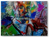 contemporary-modern-art-world-artists.jose-manuel-merelloeinstein-73x54-cm-mix-media-on-table-