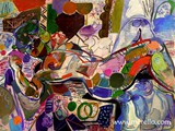 contemporary-painters.merello.-mujer-en-el-salon-de-las-estrellas-(97-x-130-cm)-mix-media-on-canvas