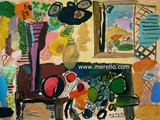 european-artists-painters.-art-europe-modern-painting.merello.-florero-con-frutas-y-ventana-(54x73-cm)-mixta-tabla