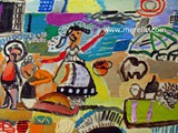 european-artists-painters.-art-europe-modern-painting.merello.-ninos-en-la-playa-(oleo-tabla)