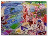 expressionismus-kunst-malerei-jose-manuel-merello.-mirando-el-mar-(81-x-100-cm)-tecnica-mixta