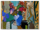 expressionismus-kunst-malerei-merello.-jarron-azul-con-flores-(100x81-cm)mixta-lienzo
