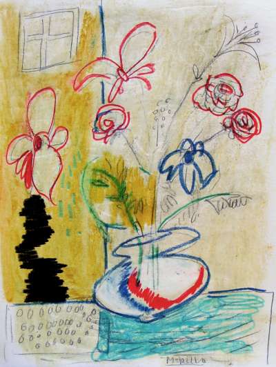 CONTEMPORARY MODERN PAINTING. FIGURATIVE EXPRESSIONISM. The Optimisme of the Flowers. 