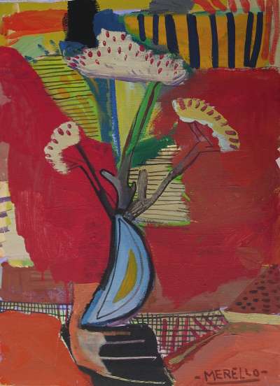 NEW FIGURATION.Red Vase(73x54 cm) 